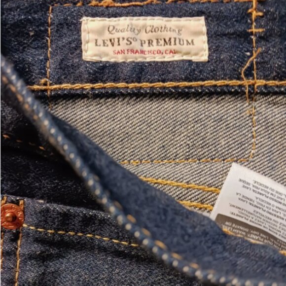 Levi's 501 Premium Denim Shorts Mens 31 Button Fly Cut-off Jeans Medium Wash NEW - Picture 8 of 14